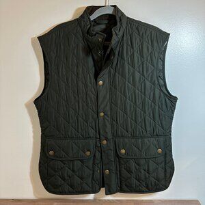 Barbour Vest XL Green Lowerdale Gilet Quilted Full Zip Puffer Insulated Thermal